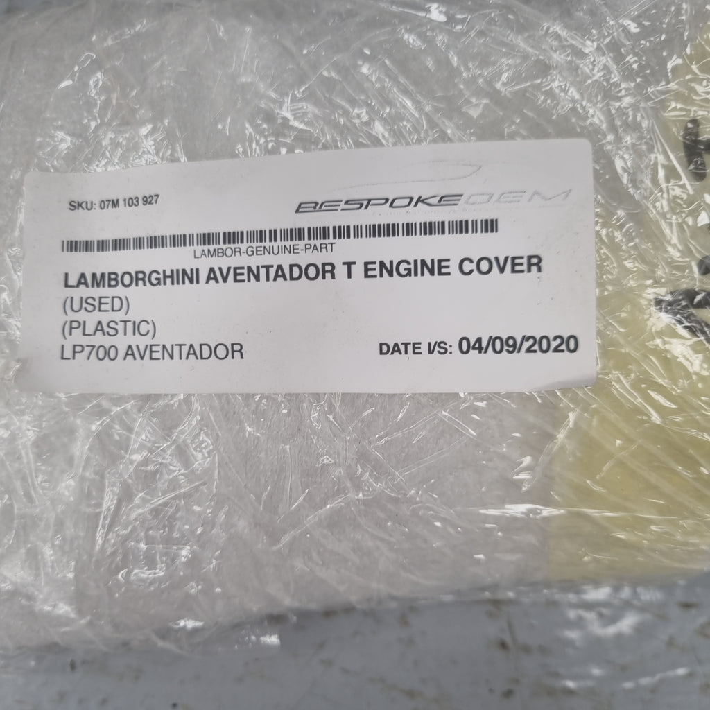 Lamborghini Aventador T Engine Cover PLASTIC 07M103927