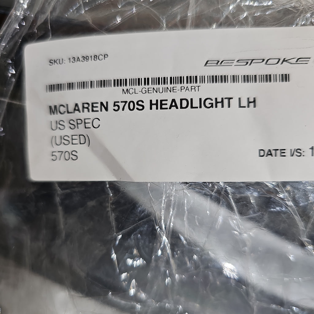 MCLAREN 570S FRONT HEADLIGHT LH US SPEC 13A3918CP