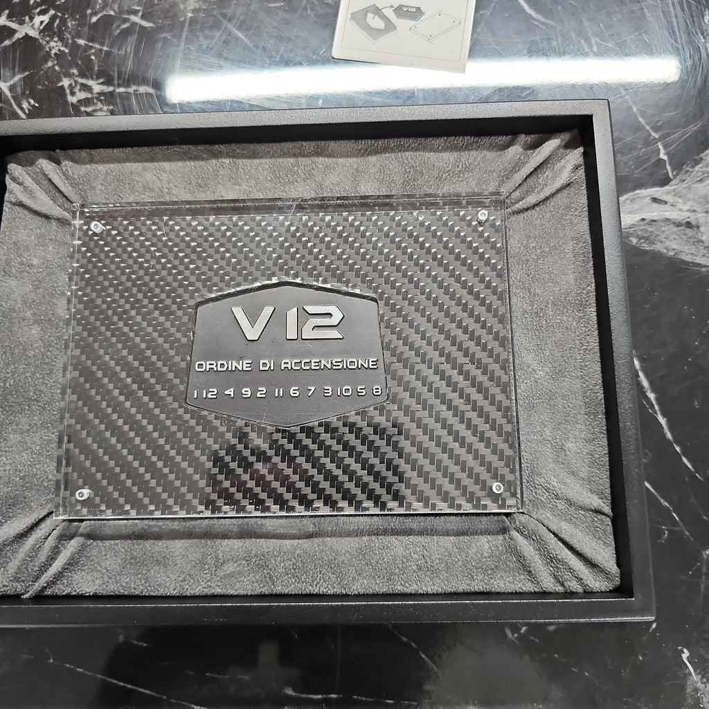 LAMBORGHINI SVJ OWNER WELCOME PLAQUE - CARBON