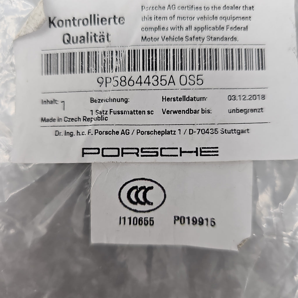 PORSCHE 992 TURBO S FLOOR MATTS 9P5864435A0S5