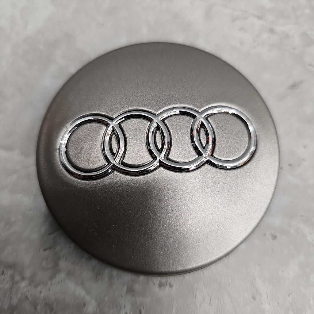 4X Alloy Wheel Centre Caps 68MM  Satin Silver Compatible with Audi 4B0601170A