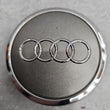 Load image into Gallery viewer, AUDI ALLOY WHEEL SILVER GREY CENTER HUB CAP LOGO SET OF 4 69MM 8T0601170A