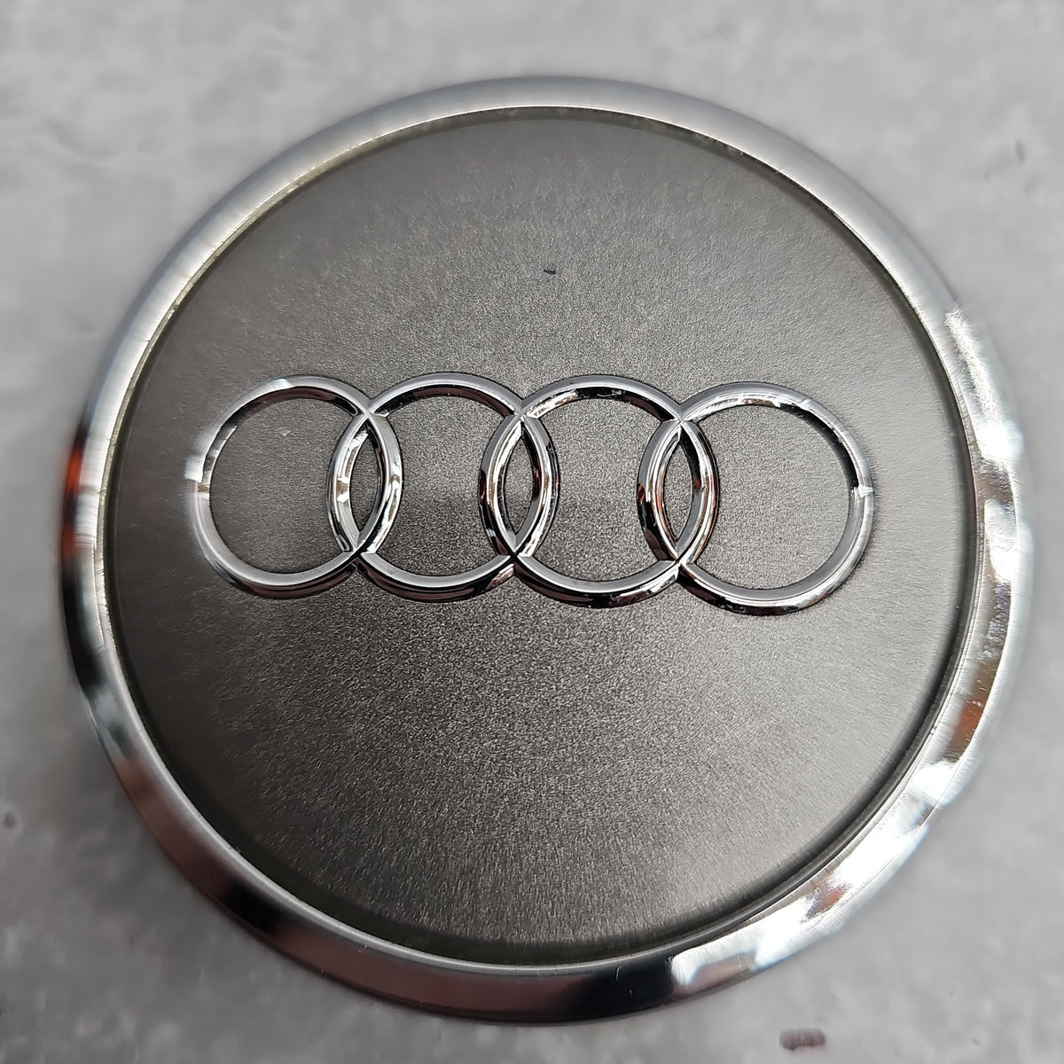 AUDI ALLOY WHEEL SILVER GREY CENTER HUB CAP LOGO SET OF 4 69MM 8T06011 ...