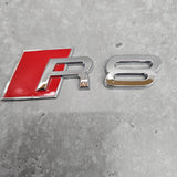 AUDI R8 NEW GENUINE ORIGINAL CHROME BADGE EMBLEM R8 420853741A 2ZZ