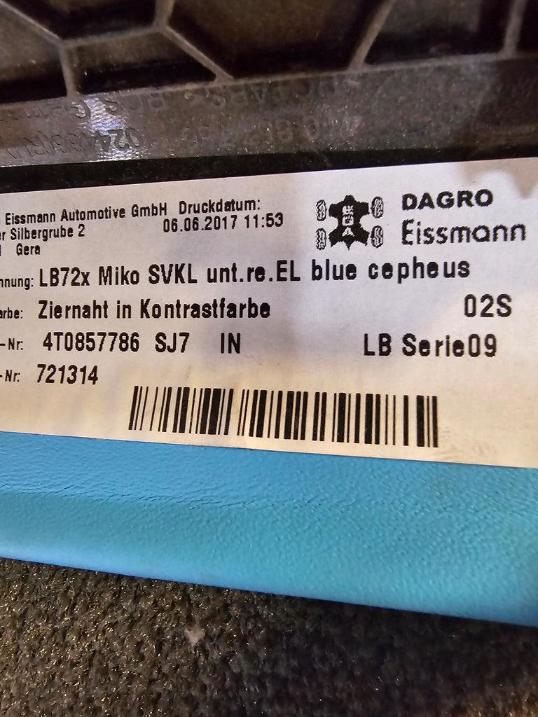 Lamborghini huracan Center console trim set BLUE LEATHER 4T2858793E