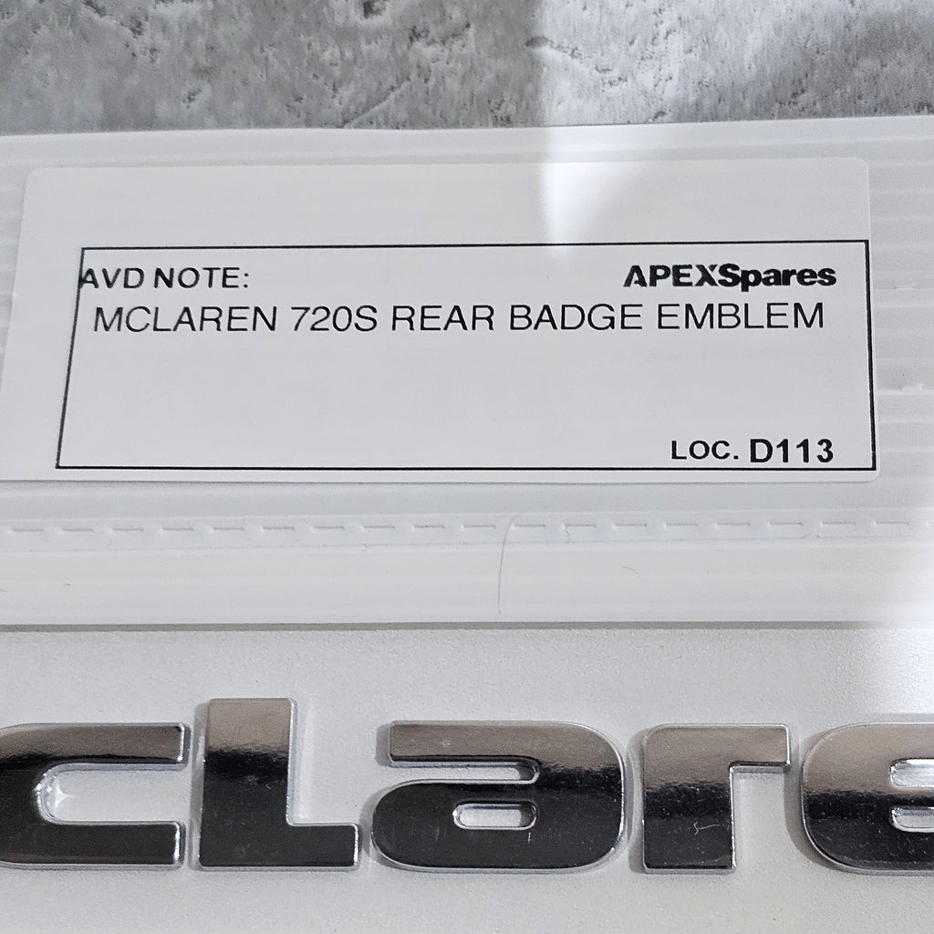 MCLAREN 720S REAR BADGE EMBLEM