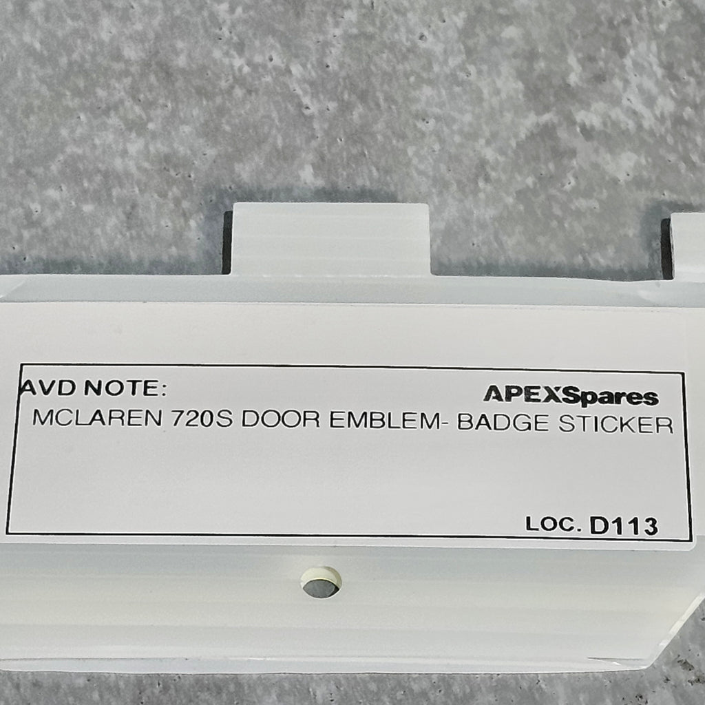 MCLAREN 720S DOOR EMBLEM- BADGE STICKER