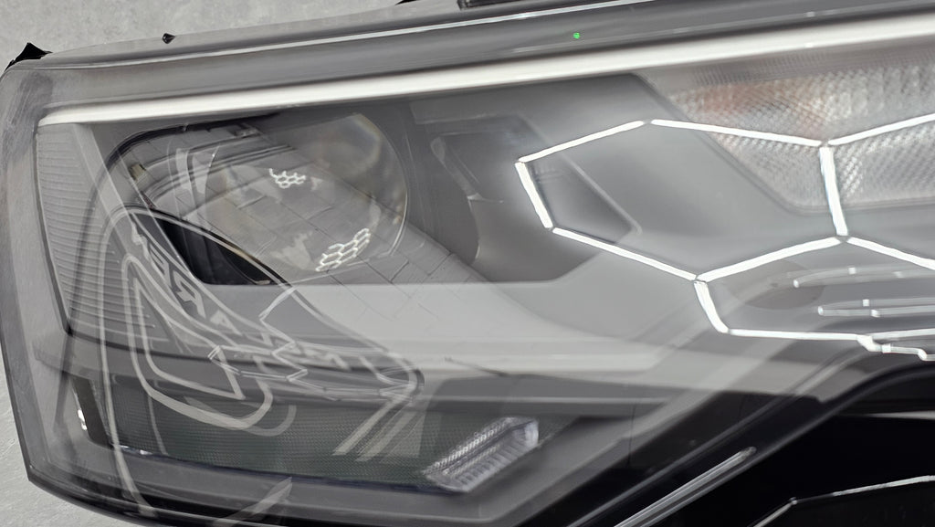 Audi A6 Headlight C7 Saloon 2011-2015 Chrome Inner Headlamp Right Side 4K0941034A