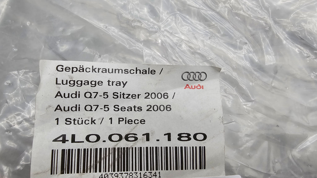 Genuine Audi Q7 All-Weather Cargo Mat - Black - 4L0-061-180