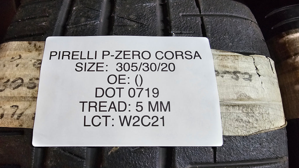 PIRELLI P-ZERO CORSA 305/30/20 DOT 0719 TREAD: 5 MM