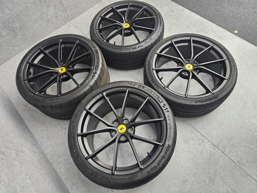 FERRARI 488 PISTA 20"  ALLOY WHEELS SET BLACK