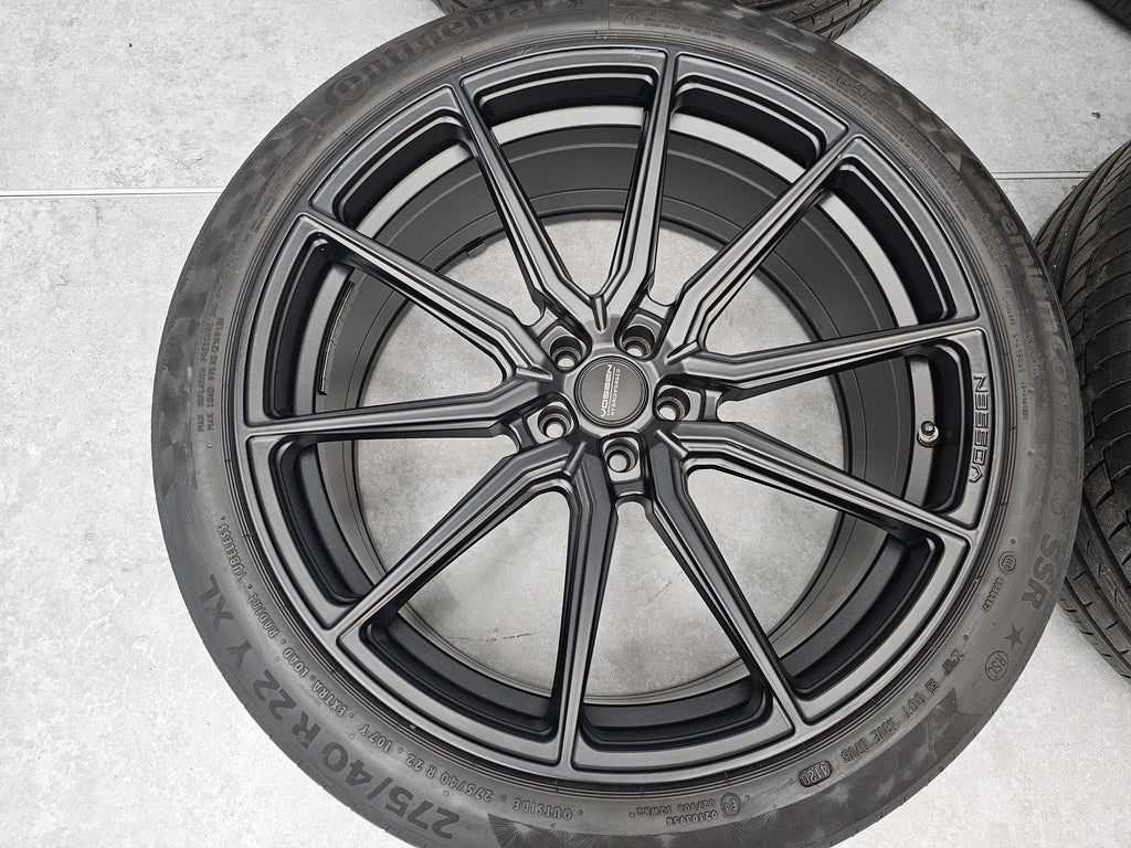 BMW X7 VOSSEN HF-3 22" WHEELS WITH CONTINENTAL PREMIUM CONTACT 6 SSR TYRES