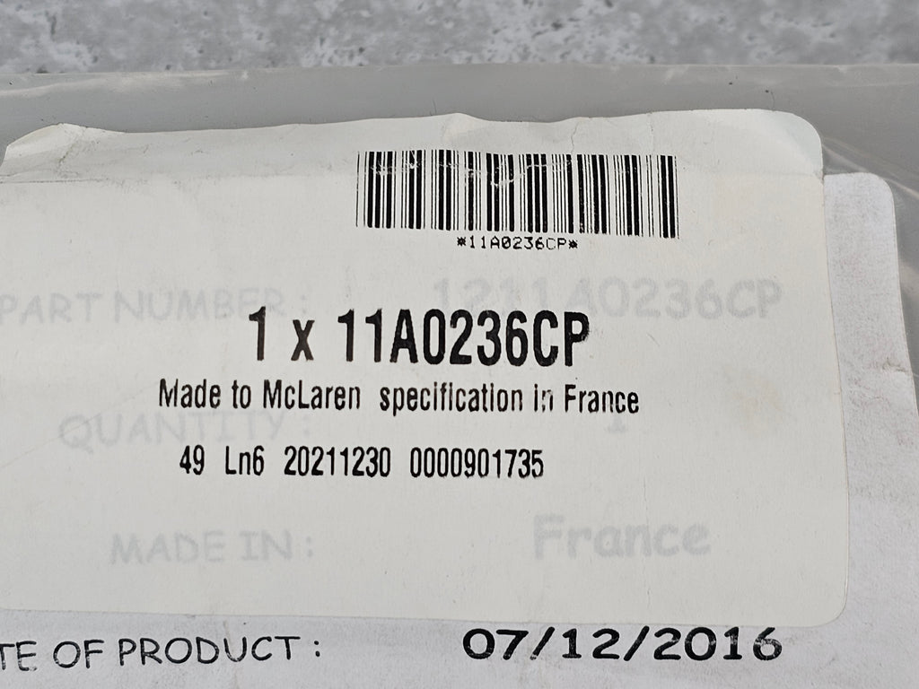 MCLAREN MP4 12C RH DOOR LOWER SECONDARY SEAL 11A0236CP