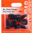 Load image into Gallery viewer, Autobar 310 License Number Plate Fixings 4 Pieces Plastic Black DL-310B