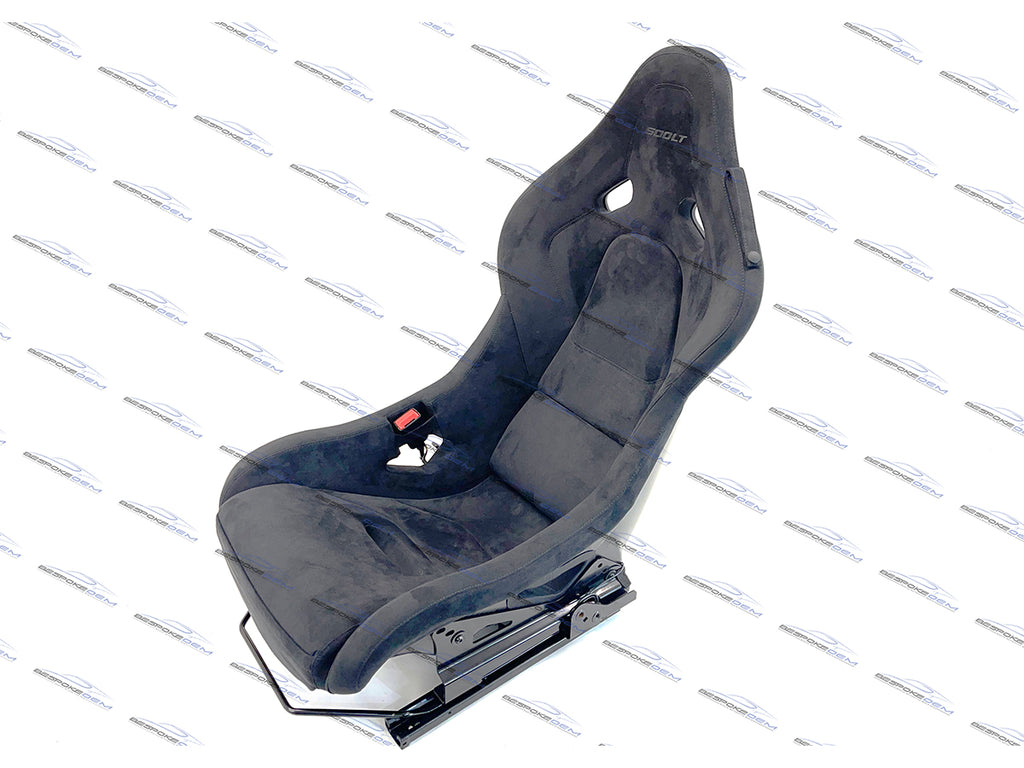 GENUINE MCLAREN 600LT CARBON BUCKET SEAT IN BLACK ALCANTARA - LEFT SEAT ONLY