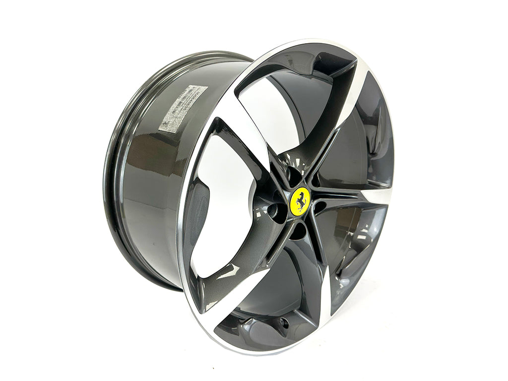 FERRARI SF90 FRONT RIGHT FORGED WHEEL CORSA GREY/ MACHINE FINISH 848635