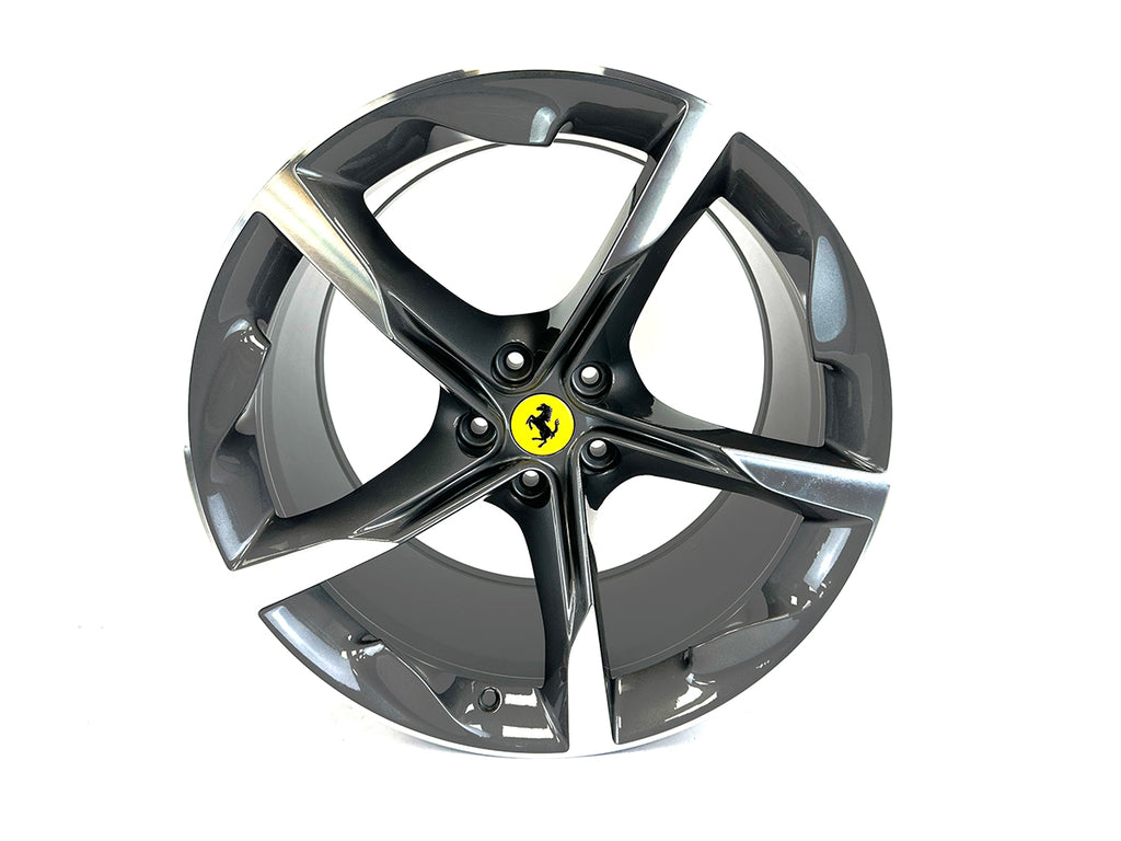 FERRARI SF90 REAR RIGHT FORGED WHEEL CORSA GREY/ MACHINE FINISH 848645