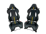 FERRARI 296/ SF90 CARBON RACING SEATS BLACK/ YELLOW 916576/ 917091