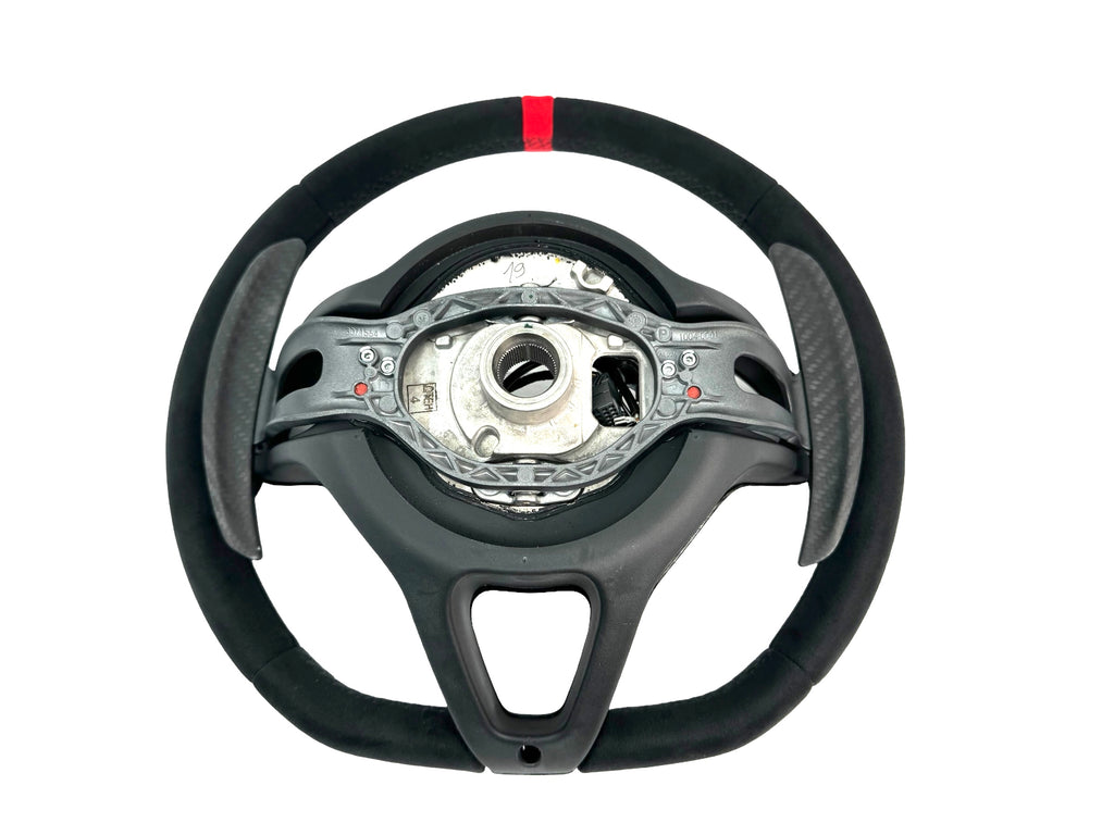 MCLAREN 675LT MSO ALCANTARA W/ RED 12-O'CLOCK RING STEERING WHEEL 11N1131RP-13000SW