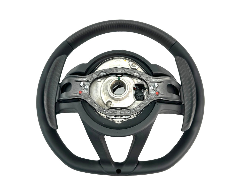 MCLAREN SENNA  MSO CARBON FIBRE TOP GRIP & LEATHER STEERING WHEEL 14NA330RP-14SW237