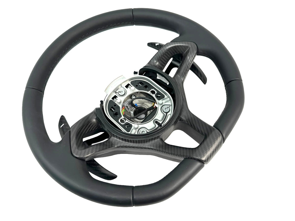 MCLAREN 600LT MSO BLACK SMOOTH LEATHER STEERING WHEEL 13N1131RP-16003SW