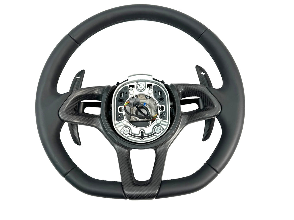 MCLAREN 600LT MSO BLACK SMOOTH LEATHER STEERING WHEEL 13N1131RP-16003SW