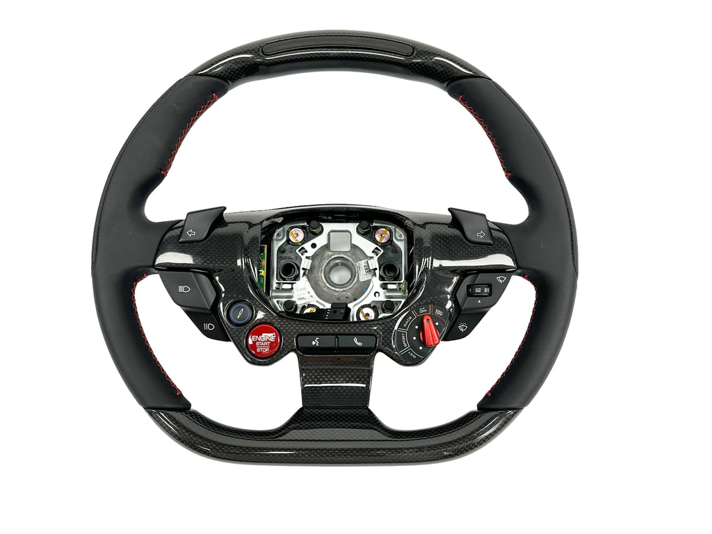 FERRARI F8 CARBON STEERING WHEEL WITH UPPER CARBON DRIVER ZONE 860622