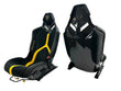 Load image into Gallery viewer, LAMBORGHINI HURACAN PERFORMANTE CARBON FIBRE BUCKET SEATS IN BLACK-YELLOW 4T0860007