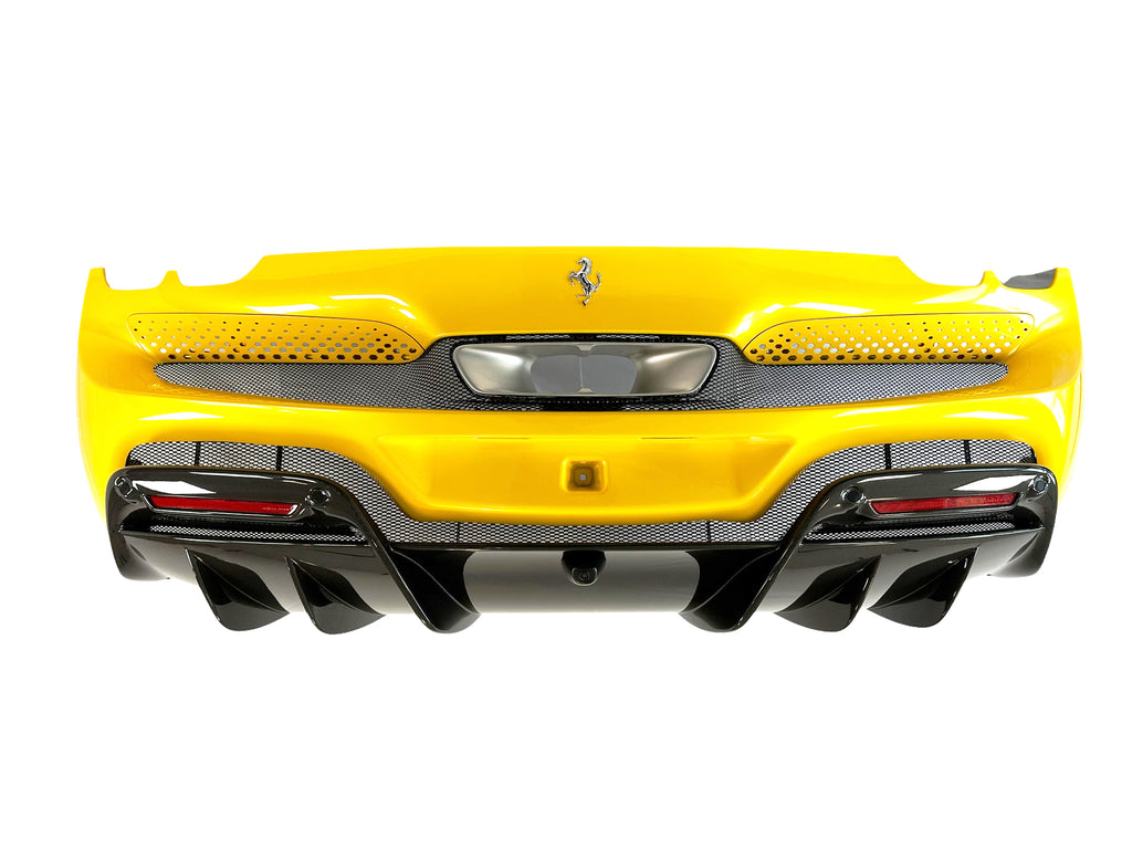 FERRARI 296 GTB/ GTS REAR BUMPER WITH CARBON REAR DIFFUSER - WITH CAMERA