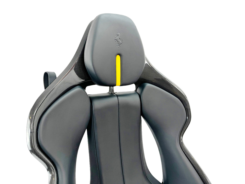 FERRARI 296/ SF90 CARBON RACING SEATS BLACK/ YELLOW 916576/ 917091