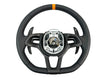 Load image into Gallery viewer, MCLAREN 600LT MSO LEATHER/ CARBON STEERING WHEEL WITH ORANGE TOP BAND 13NA221RP-13055SW