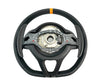 Load image into Gallery viewer, MCLAREN 600LT MSO LEATHER/ CARBON STEERING WHEEL WITH ORANGE TOP BAND 13NA221RP-13055SW