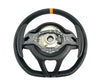Load image into Gallery viewer, MCLAREN 570S MSO LEATHER/ CARBON STEERING WHEEL WITH ORANGE TOP BAND 13NA221CP-13055SW