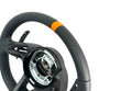 Load image into Gallery viewer, MCLAREN 570S MSO LEATHER/ CARBON STEERING WHEEL WITH ORANGE TOP BAND 13NA221CP-13055SW