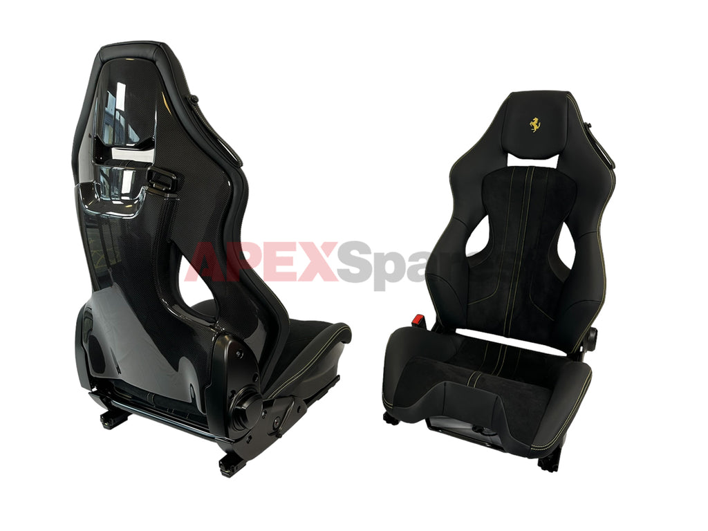 FERRARI 812 COMPETIZIONE CARBON RACE SEATS BLACK/ YELLOW 743162