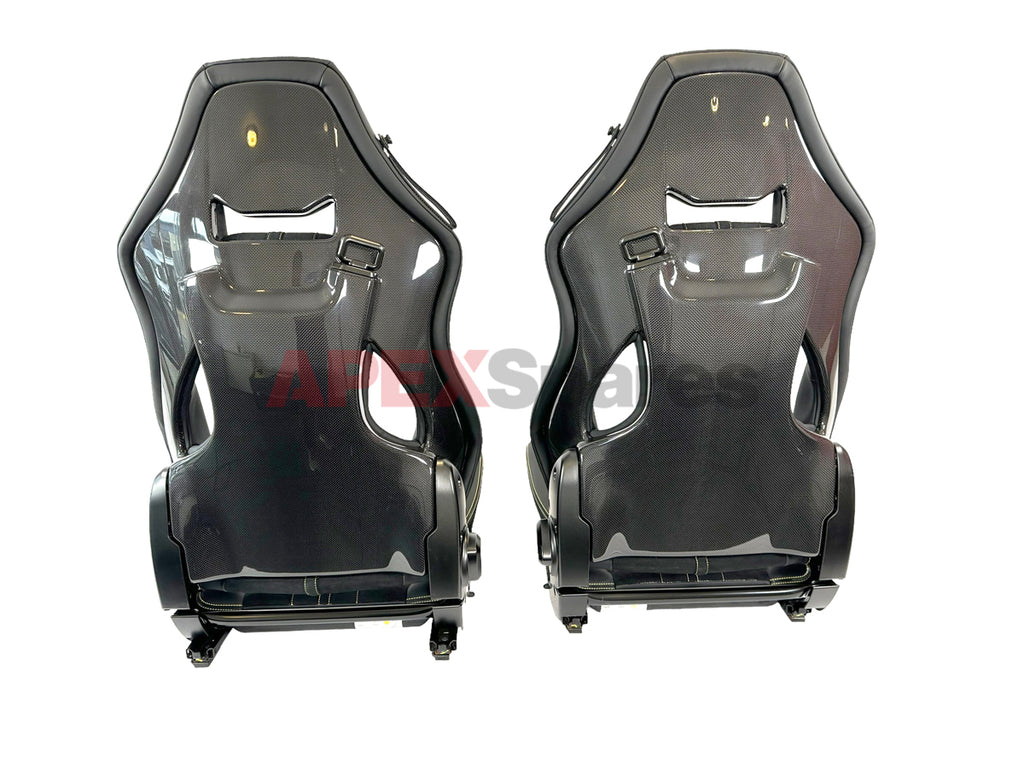 FERRARI 812 COMPETIZIONE CARBON RACE SEATS BLACK/ YELLOW 743162