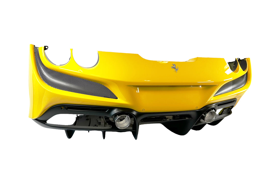 FERRARI F8 REAR BUMPER WITH DIFFUSER COMPLETE PARKING SENSOR YELLOW