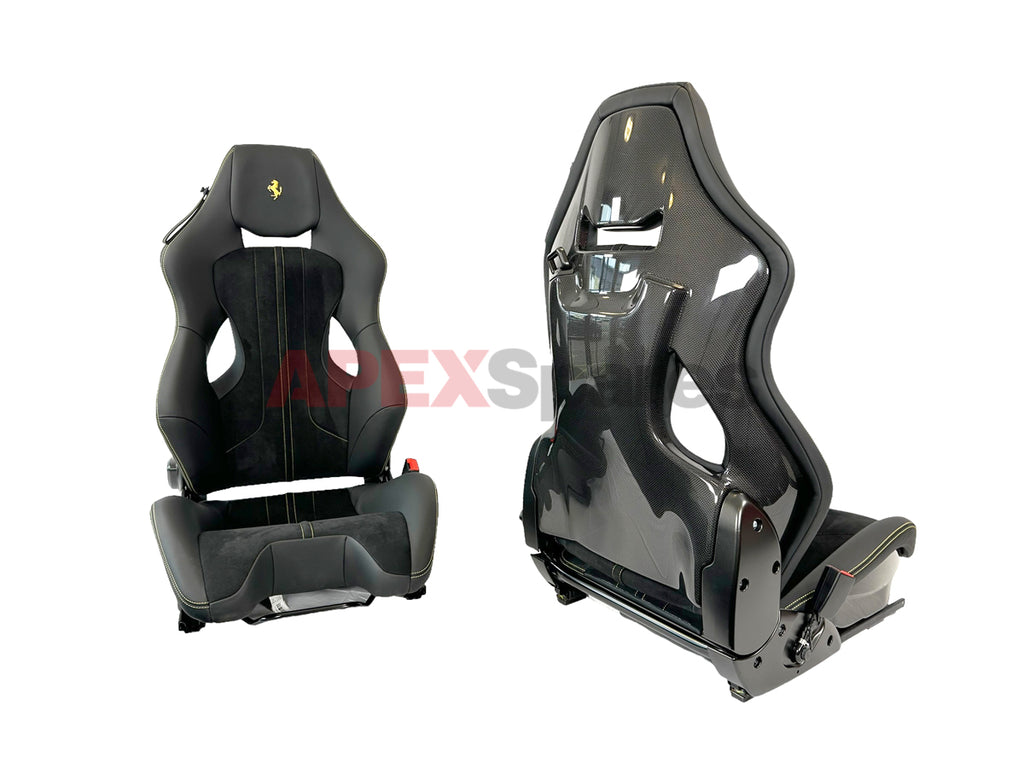 FERRARI 812 COMPETIZIONE CARBON RACE SEATS BLACK/ YELLOW 743162