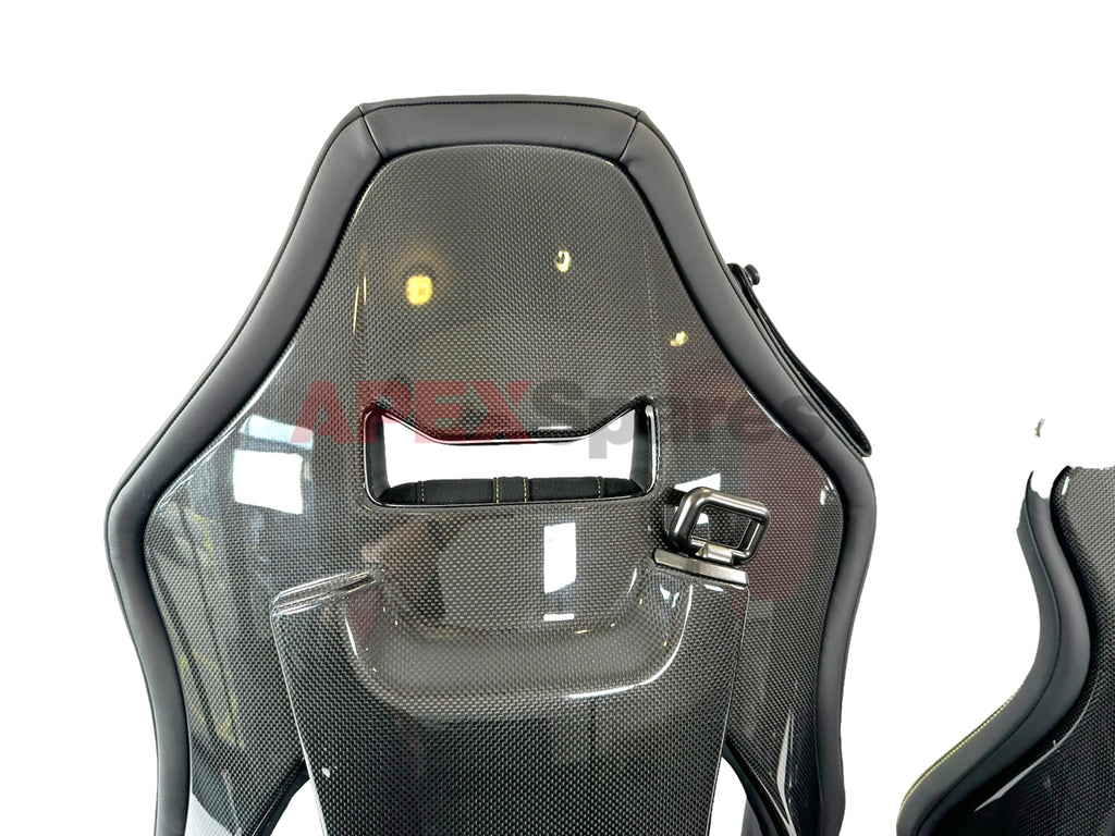 FERRARI 812 COMPETIZIONE CARBON RACE SEATS BLACK/ YELLOW 743162