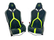 Load image into Gallery viewer, LAMBORGHINI AVENTADOR SV CARBON FIBRE BUCKET SEATS IN BLACK/ GREEN 470860671D