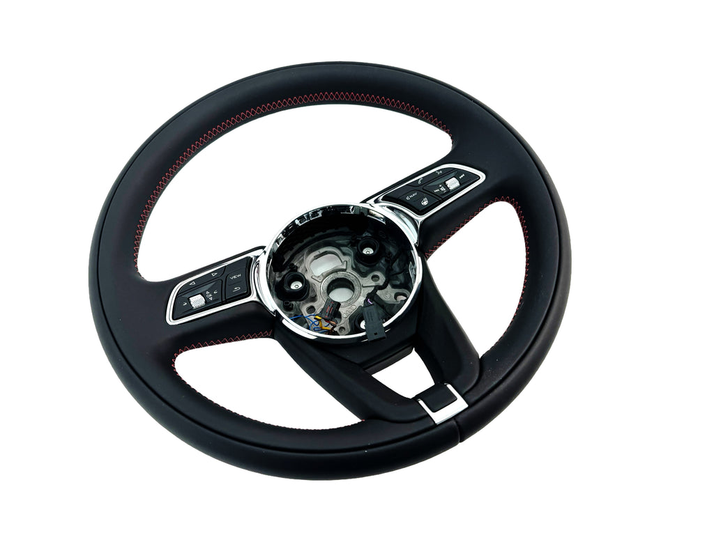 BENTLEY BENTAYGA BLACK LEATHER STEERING WHEEL WITH RED STITCHING 3B95429288
