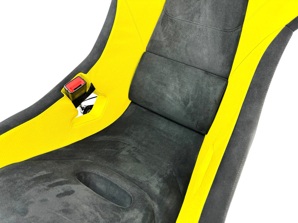 MCLAREN 675LT CARBON BUCKET RACE SEAT IN BLACK/ YELLOW (LEFT SEAT)