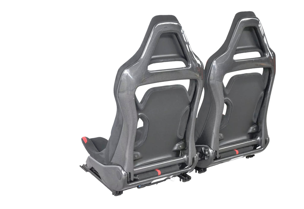 FERRARI SF90 XX STRADALE CARBON RACE SEATS IN ALCANTARA WITH RED DETAILS