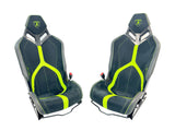 LAMBORGHINI AVENTADOR SV CARBON FIBRE BUCKET SEATS IN BLACK/ GREEN 470860671D