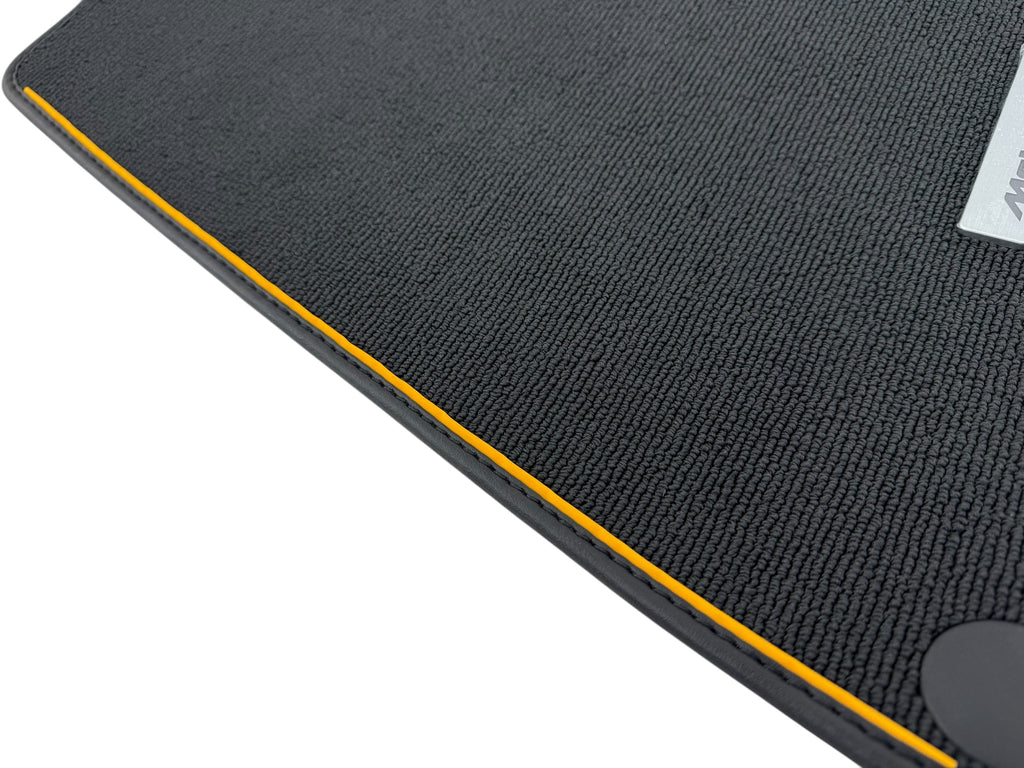 MCLAREN ARTURA MSO BLACK/ ORANGE FLOOR MATTS - (LHD) 16NC283CP-0005