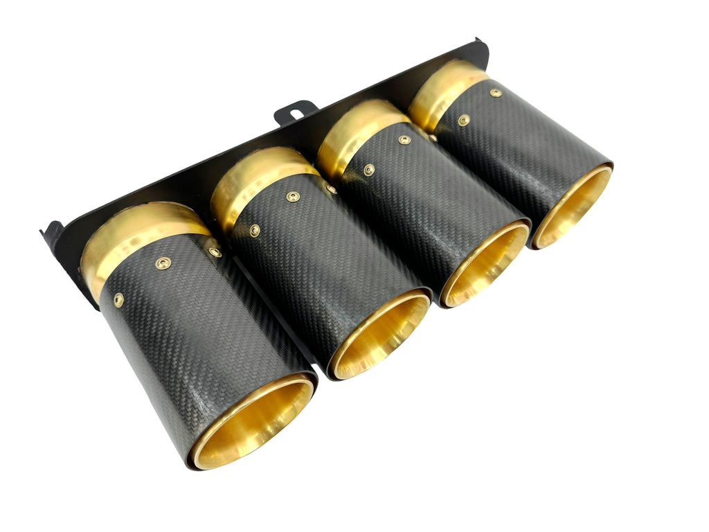 NOVITEC 765LT TAIL PIPES GOLD-PLATED WITH 999 FINE GOLD WITH CARBON COVER C176546