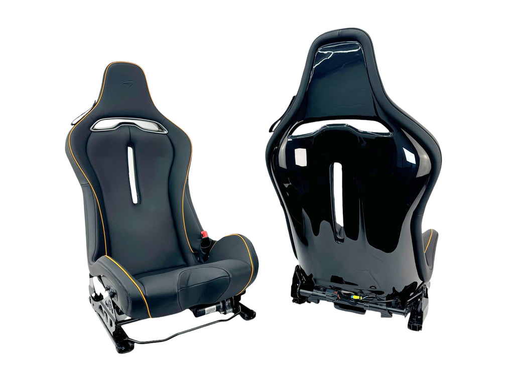 MCLAREN ARTURA MSO CLUB SPORT SEATS BLACK LEATHER/ ORANGE PIPING 16NC493CP