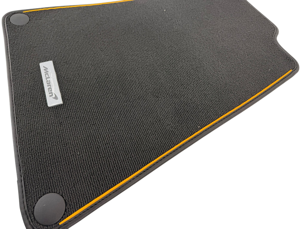 MCLAREN ARTURA MSO BLACK/ ORANGE FLOOR MATTS - (RHD) 16NC282CP-0005