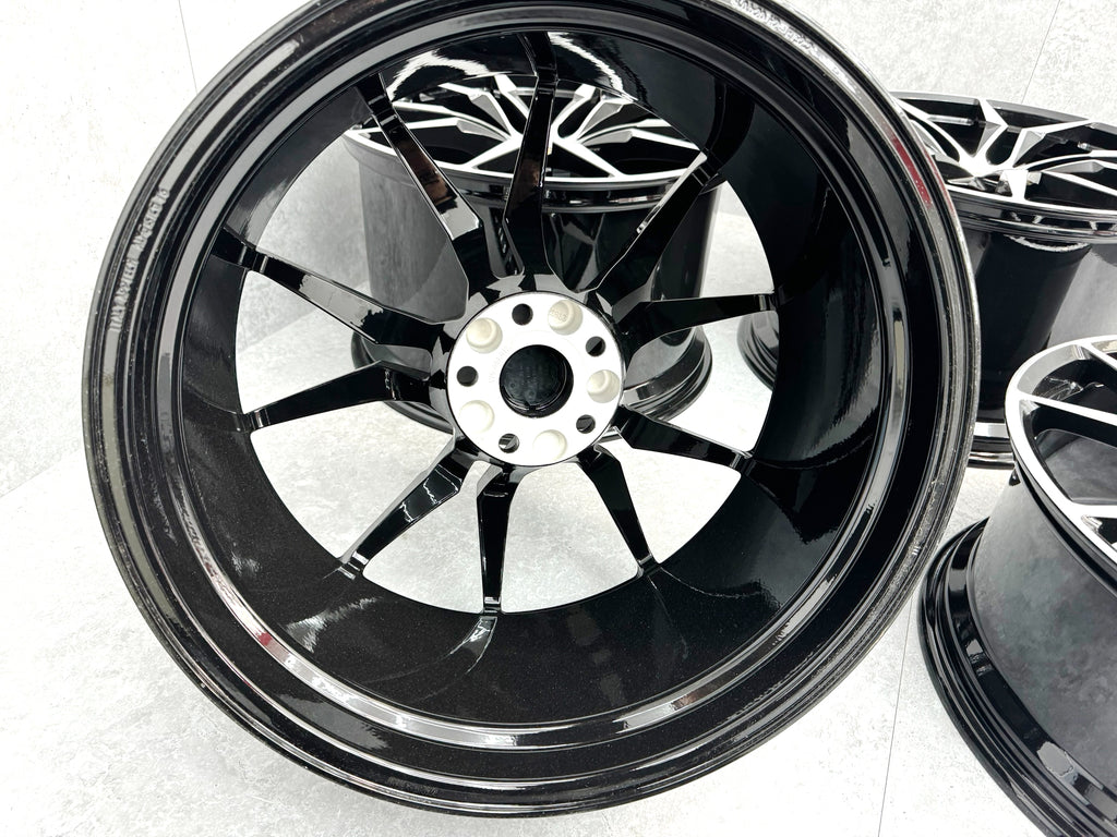 LAMBORGHINI AVENTADOR DIONE WHEEL SET AD-PERSONAN BLACK/ MACHINE 470601023