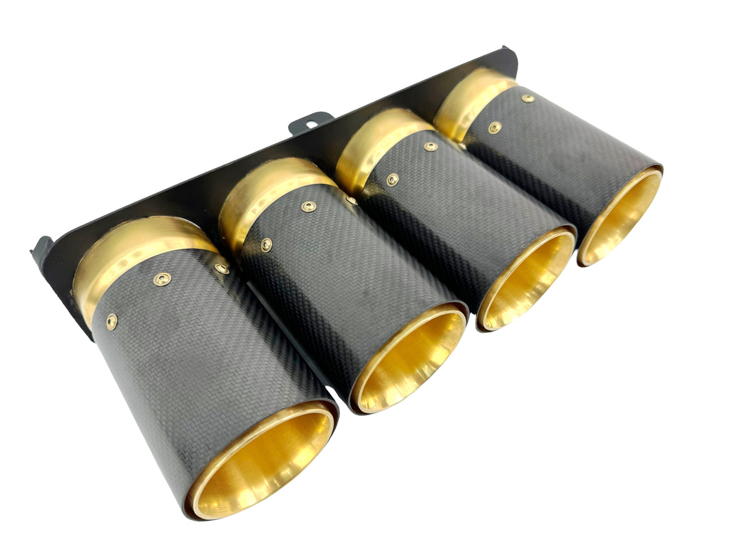NOVITEC 765LT TAIL PIPES GOLD-PLATED WITH 999 FINE GOLD WITH CARBON COVER C176546